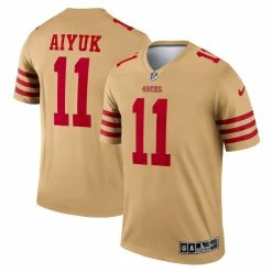 Men's San Francisco 49ers Brandon Aiyuk Nike Gold Inverted Legend Jersey
