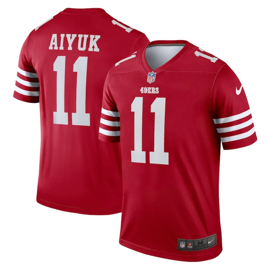 Men's San Francisco 49ers Brandon Aiyuk Nike Scarlet Legend Jersey 2 Men's San Francisco 49ers Brandon Aiyuk Nike Scarlet Legend Jersey - Image 2