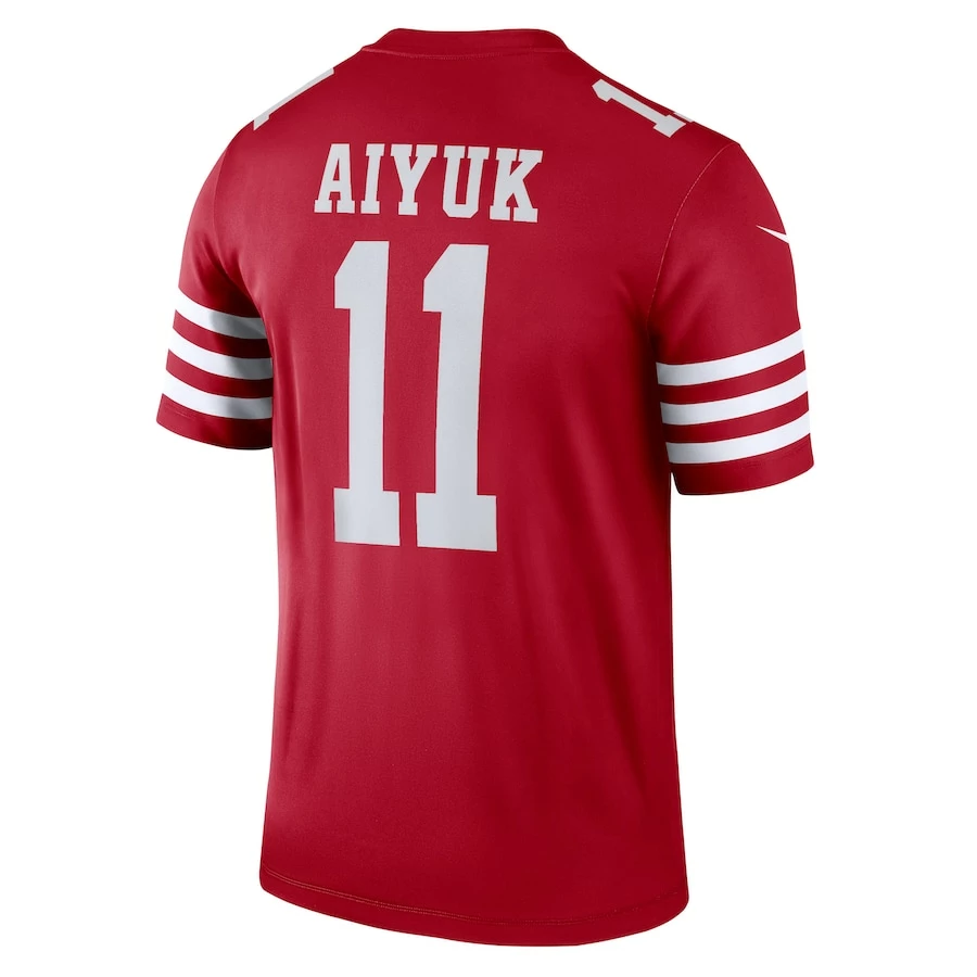 Men's San Francisco 49ers Brandon Aiyuk Nike Scarlet Legend Jersey 4 Men's San Francisco 49ers Brandon Aiyuk Nike Scarlet Legend Jersey - Image 4