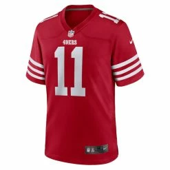 Men's San Francisco 49ers Brandon Aiyuk Nike Scarlet Team Player Game Jersey -Nike Sales mens nike brandon aiyuk scarlet san francisco 49ers team player game jersey pi4825000 altimages ff 4825886 2a443fd3d1f7982e4071alt2 full