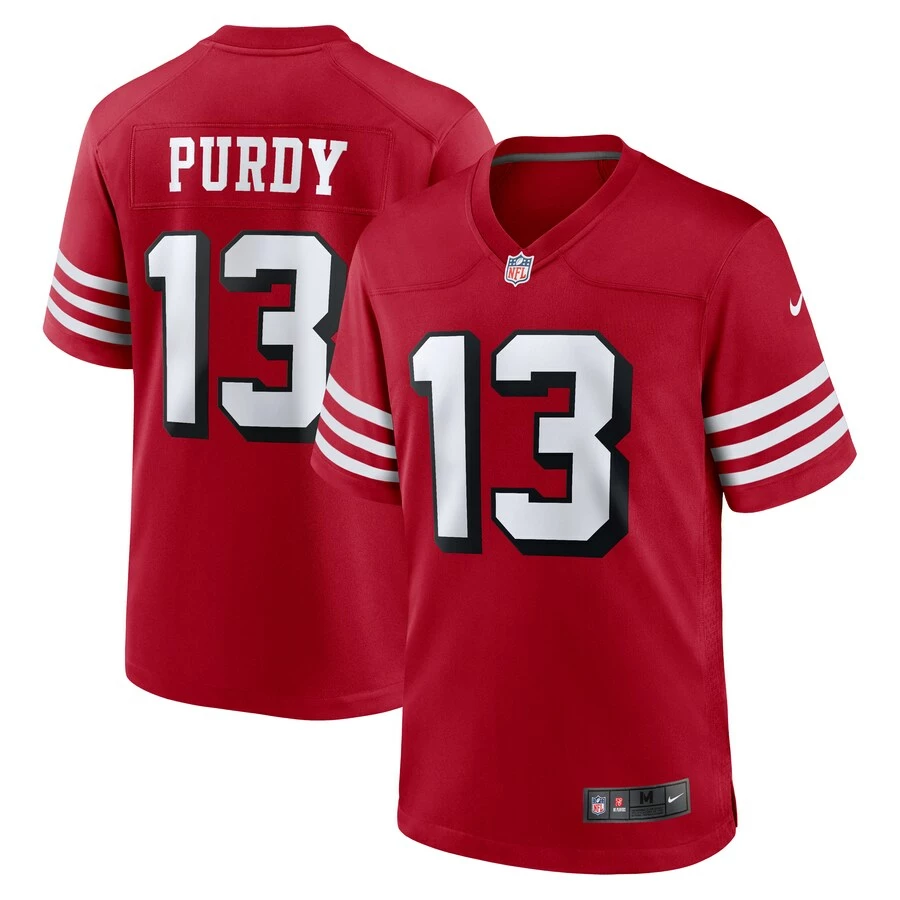Men San Francisco 49ers Brock Purdy Nike Scarlet Alternate Game Player Jersey 1 Men San Francisco 49ers Brock Purdy Nike Scarlet Alternate Game Player Jersey