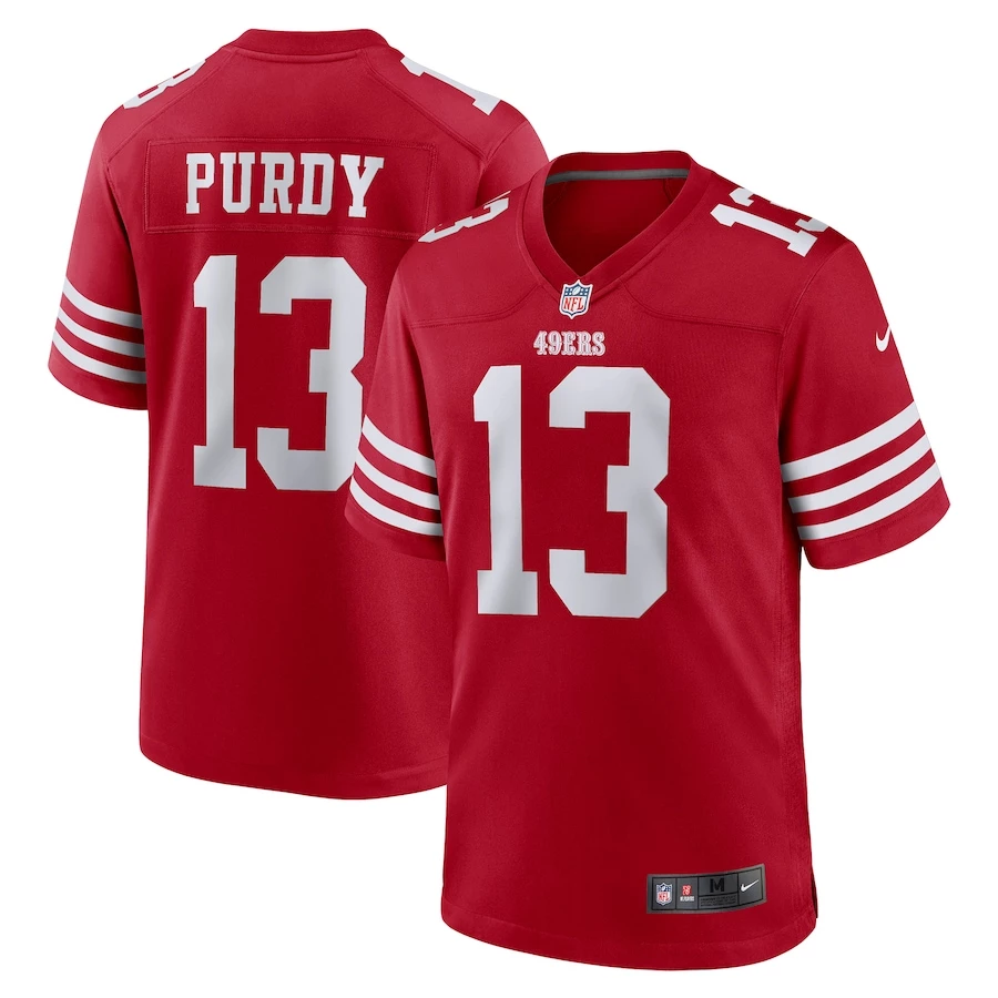 Men's San Francisco 49ers Brock Purdy Nike Scarlet Game Player Jersey 2 Men's San Francisco 49ers Brock Purdy Nike Scarlet Game Player Jersey - Image 2