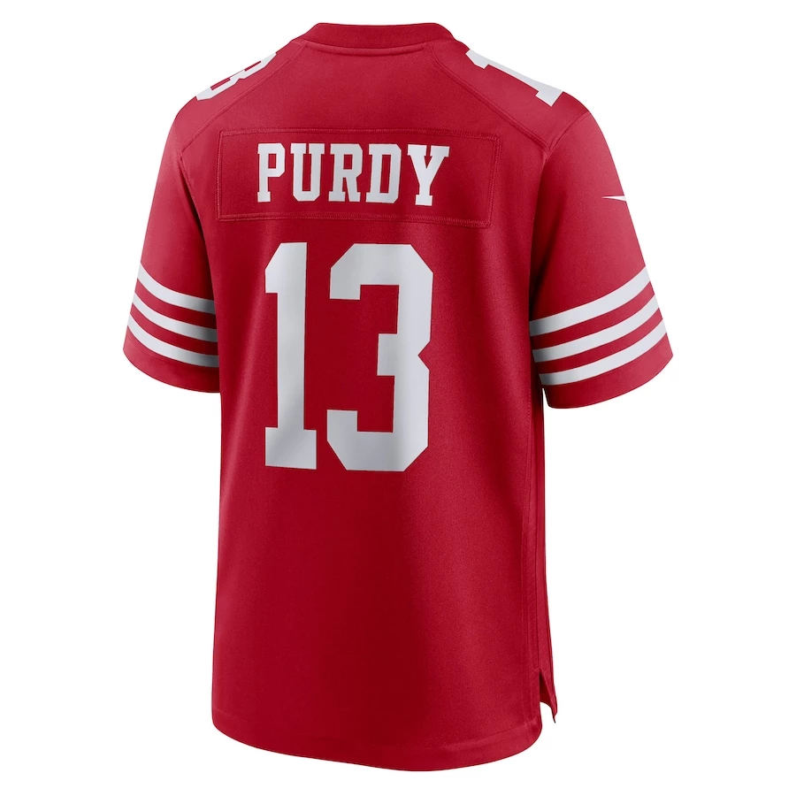 Men's San Francisco 49ers Brock Purdy Nike Scarlet Game Player Jersey 4 Men's San Francisco 49ers Brock Purdy Nike Scarlet Game Player Jersey - Image 4