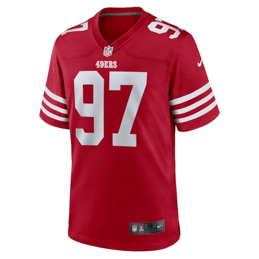 Men's San Francisco 49ers Bryant Young Nike Scarlet Retired Player Game Jersey 3 Men's San Francisco 49ers Bryant Young Nike Scarlet Retired Player Game Jersey - Image 3