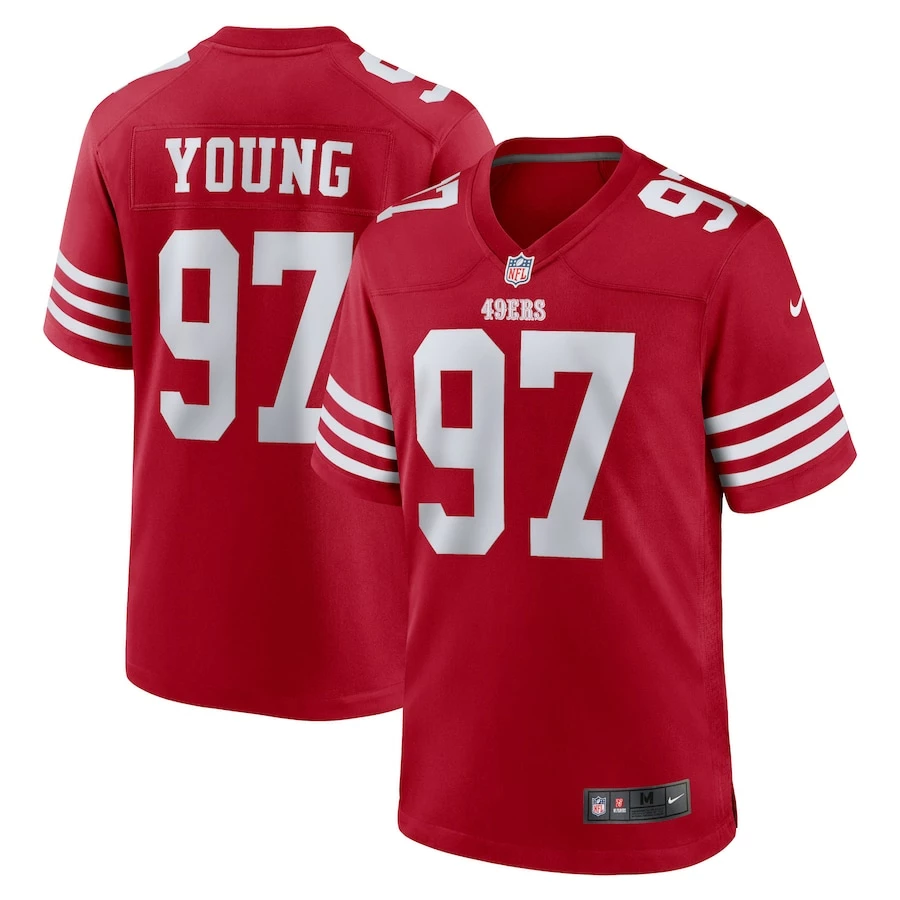Men's San Francisco 49ers Bryant Young Nike Scarlet Retired Player Game Jersey 1 Men's San Francisco 49ers Bryant Young Nike Scarlet Retired Player Game Jersey