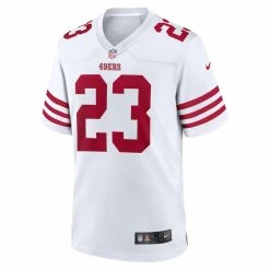 Men's San Francisco 49ers Christian McCaffrey Nike White Game Player Jersey -Nike Sales mens nike christian mccaffrey white san francisco 49ers game player jersey pi5207000 altimages ff 5207636 337302ea7dec71c976cealt2 full