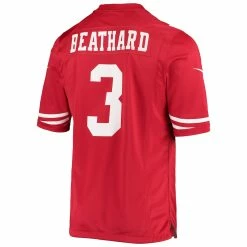 Men's San Francisco 49ers C.J. Beathard Nike Scarlet Game Player Jersey -Nike Sales mens nike cj beathard scarlet san francisco 49ers game player jersey pi4061000 altimages ff 4061144 604dd387bcb3617057faalt3 full