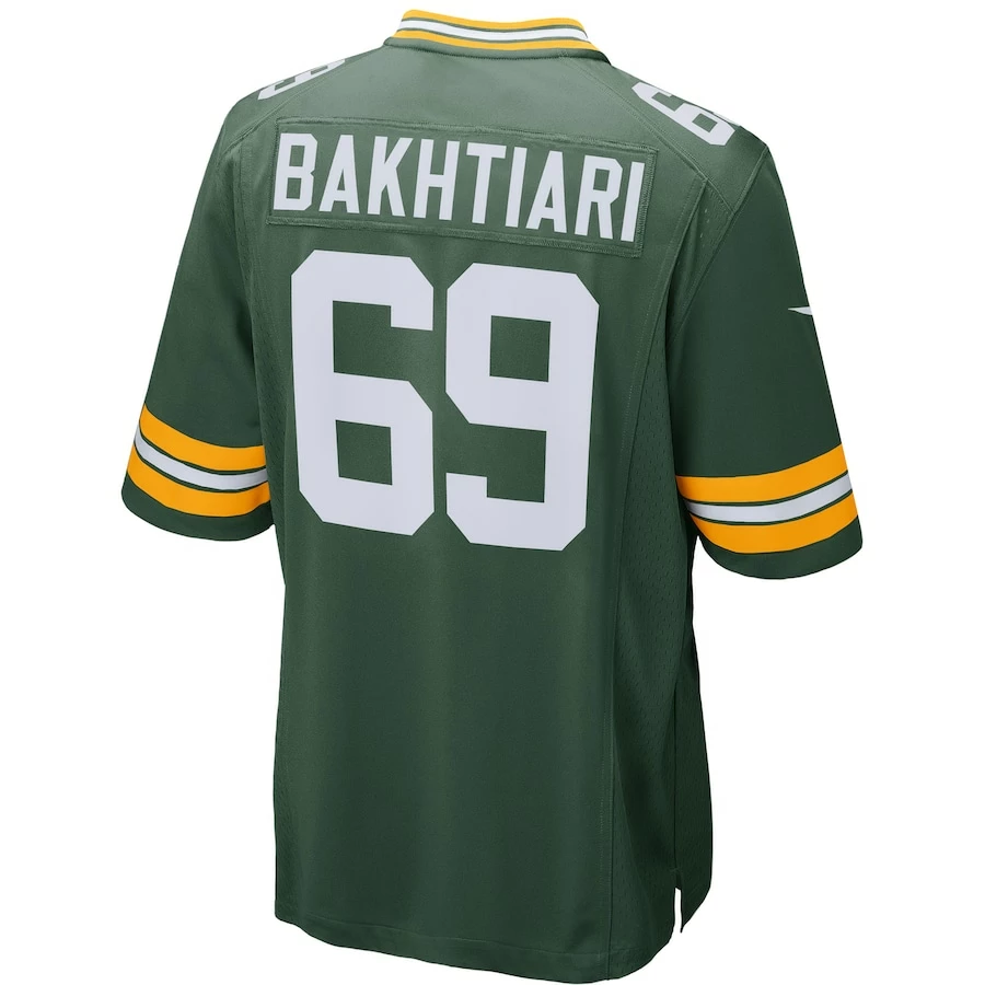 Men's Green Bay Packers David Bakhtiari Nike Green Game Player Jersey 4 Men's Green Bay Packers David Bakhtiari Nike Green Game Player Jersey - Image 4