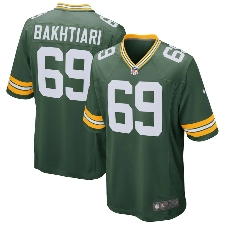 Men's Green Bay Packers David Bakhtiari Nike Green Game Player Jersey 1 Men's Green Bay Packers David Bakhtiari Nike Green Game Player Jersey