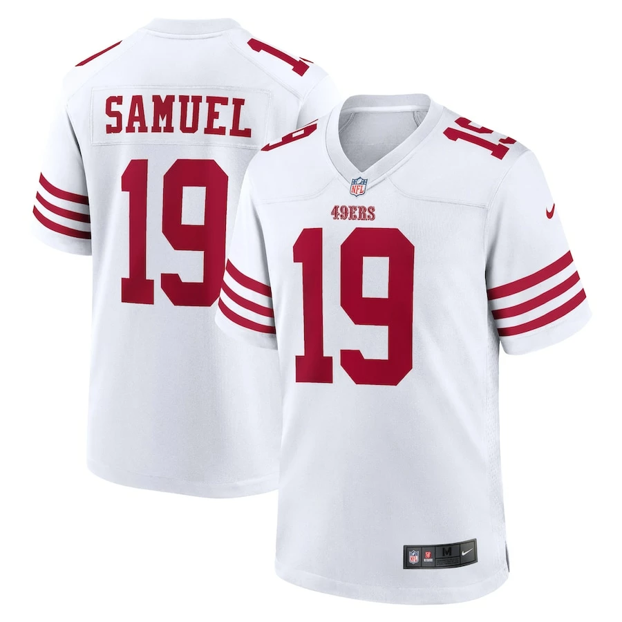 Men's San Francisco 49ers Deebo Samuel Nike White Player Game Jersey 1 Men's San Francisco 49ers Deebo Samuel Nike White Player Game Jersey