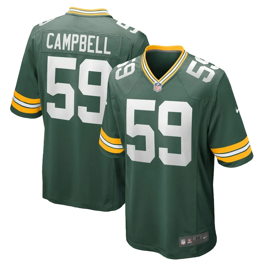 Men's Green Bay Packers De'Vondre Campbell Nike Green Game Jersey 2 Men's Green Bay Packers De'Vondre Campbell Nike Green Game Jersey - Image 2