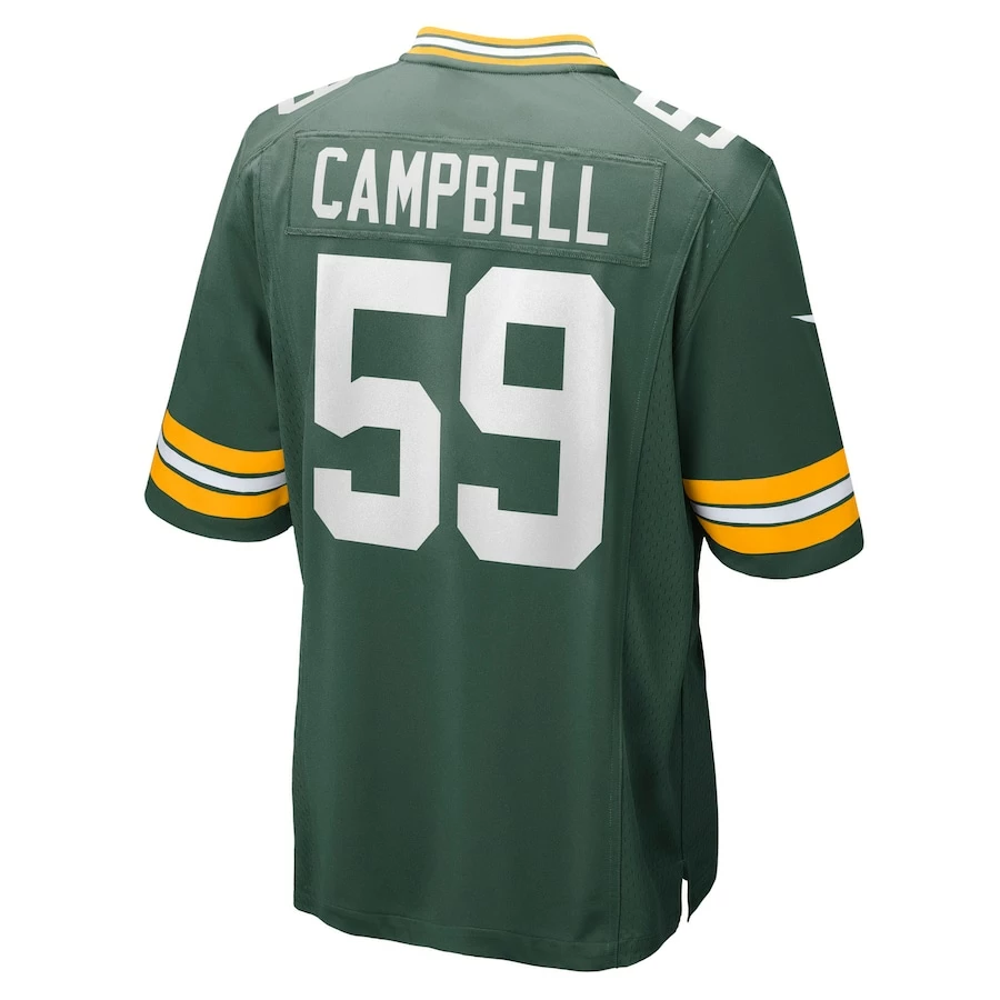 Men's Green Bay Packers De'Vondre Campbell Nike Green Game Jersey 4 Men's Green Bay Packers De'Vondre Campbell Nike Green Game Jersey - Image 4