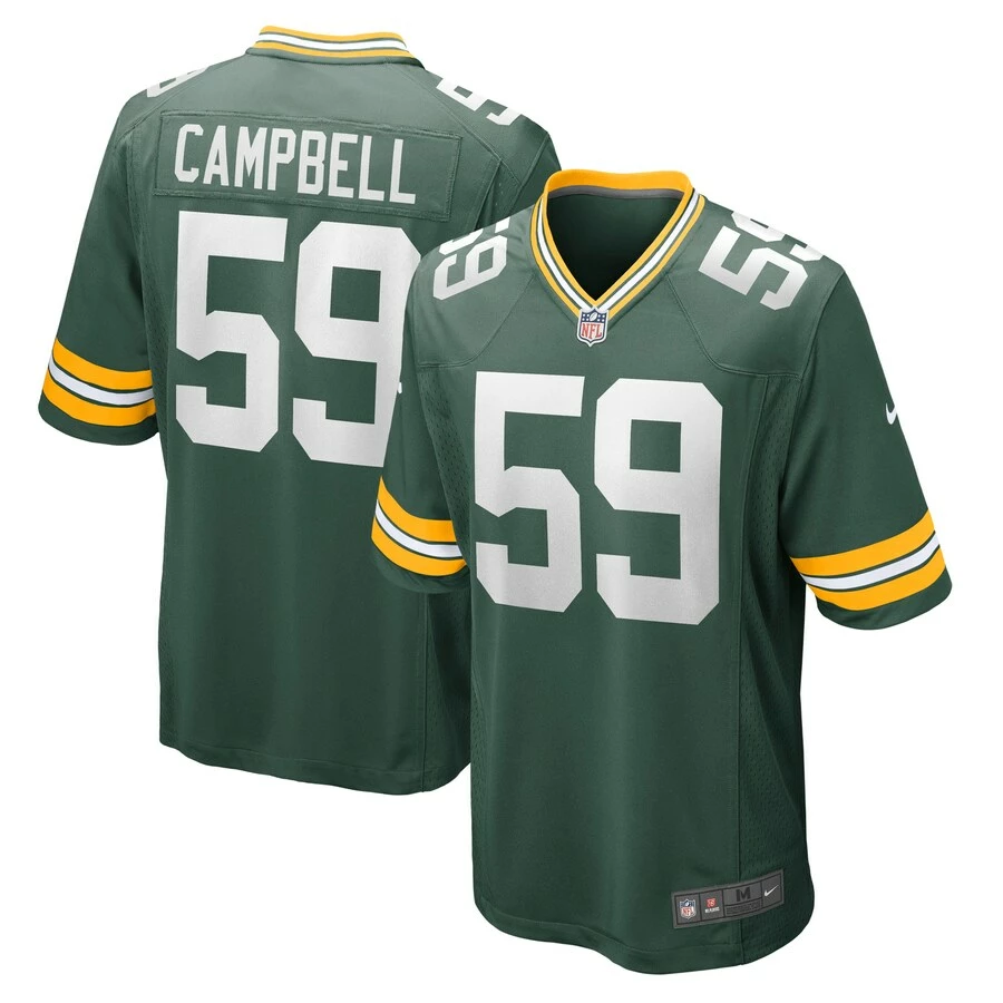 Men's Green Bay Packers De'Vondre Campbell Nike Green Game Jersey 1 Men's Green Bay Packers De'Vondre Campbell Nike Green Game Jersey