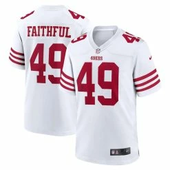 Men's San Francisco 49ers Faithful 49 Nike White Player Game Jersey