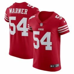 Men's San Francisco 49ers Fred Warner Nike Scarlet Vapor Elite Jersey