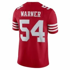 Men's San Francisco 49ers Fred Warner Nike Scarlet Vapor Limited Jersey -Nike Sales mens nike fred warner scarlet san francisco 49ers vapor limited jersey pi4482000 altimages ff 4482357 806c1e1ddfd19778db8balt3 full
