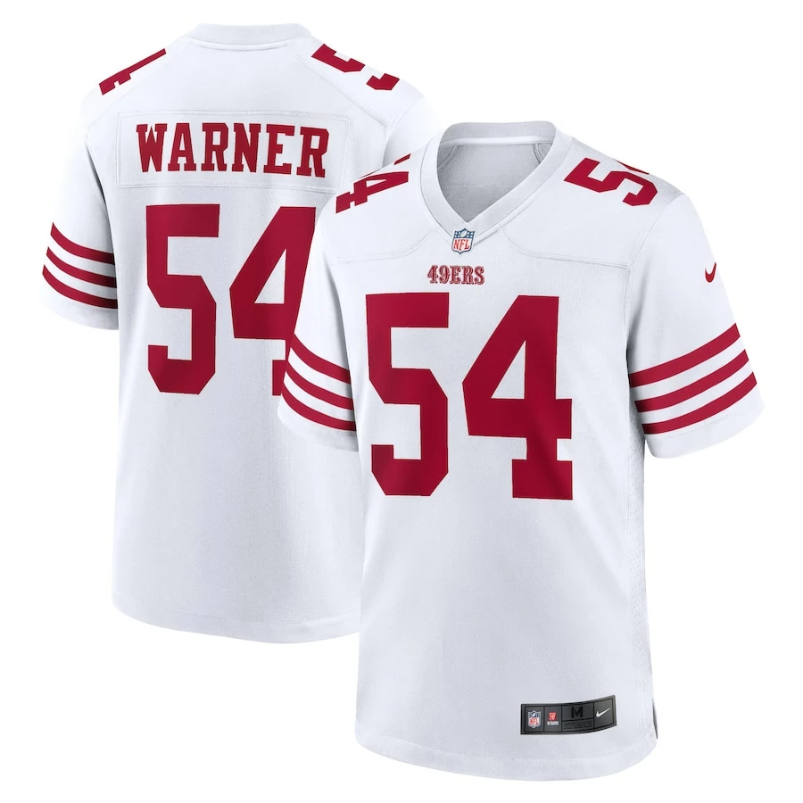 Men's San Francisco 49ers Fred Warner Nike White Player Game Jersey 2 Men's San Francisco 49ers Fred Warner Nike White Player Game Jersey - Image 2