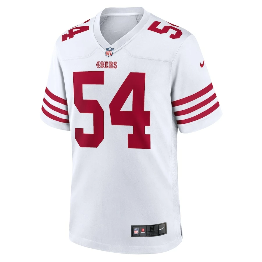Men's San Francisco 49ers Fred Warner Nike White Player Game Jersey 3 Men's San Francisco 49ers Fred Warner Nike White Player Game Jersey - Image 3