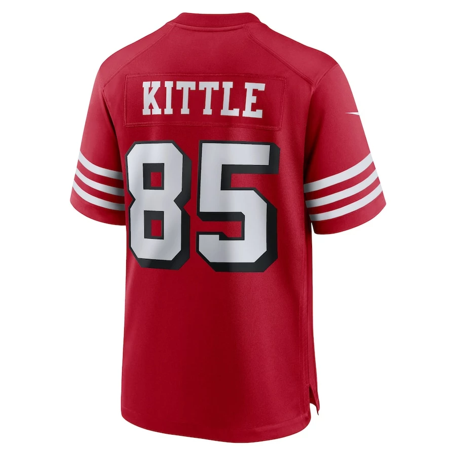Men's San Francisco 49ers George Kittle Nike Scarlet Alternate Game Player Jersey 4 Men's San Francisco 49ers George Kittle Nike Scarlet Alternate Game Player Jersey - Image 4