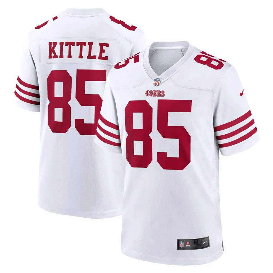 Men's San Francisco 49ers George Kittle Nike White Player Game Jersey 1 Men's San Francisco 49ers George Kittle Nike White Player Game Jersey