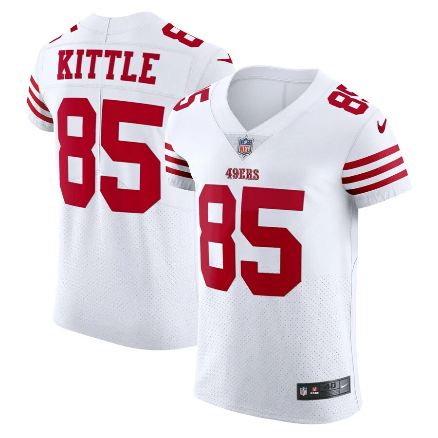 Men's San Francisco 49ers George Kittle Nike White Vapor Elite Jersey 1 Men's San Francisco 49ers George Kittle Nike White Vapor Elite Jersey