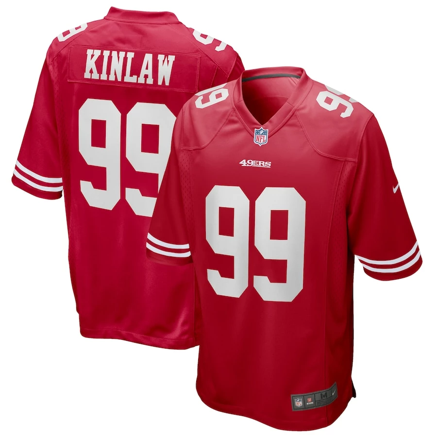 Men's San Francisco 49ers Javon Kinlaw Nike Scarlet Game Jersey 2 Men's San Francisco 49ers Javon Kinlaw Nike Scarlet Game Jersey - Image 2