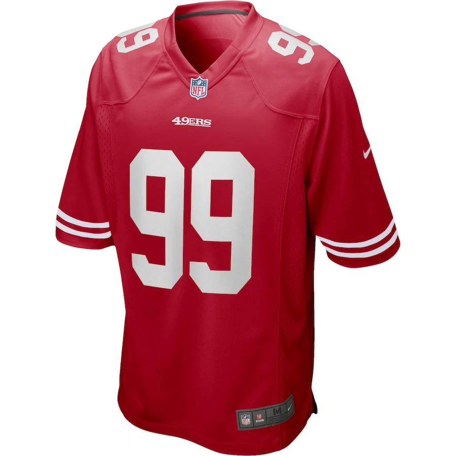 Men's San Francisco 49ers Javon Kinlaw Nike Scarlet Game Jersey 3 Men's San Francisco 49ers Javon Kinlaw Nike Scarlet Game Jersey - Image 3