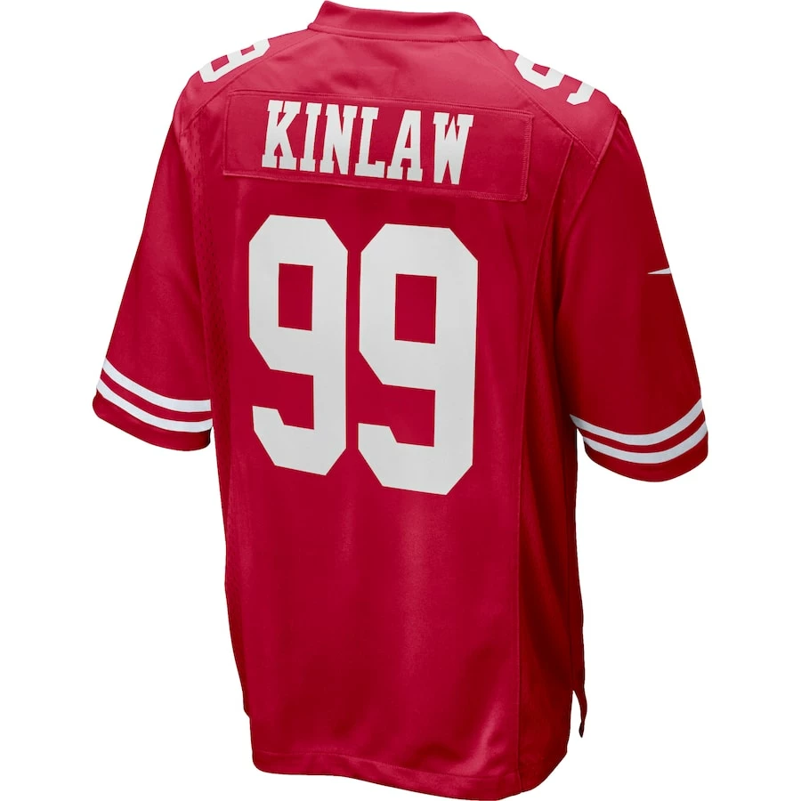 Men's San Francisco 49ers Javon Kinlaw Nike Scarlet Game Jersey 4 Men's San Francisco 49ers Javon Kinlaw Nike Scarlet Game Jersey - Image 4
