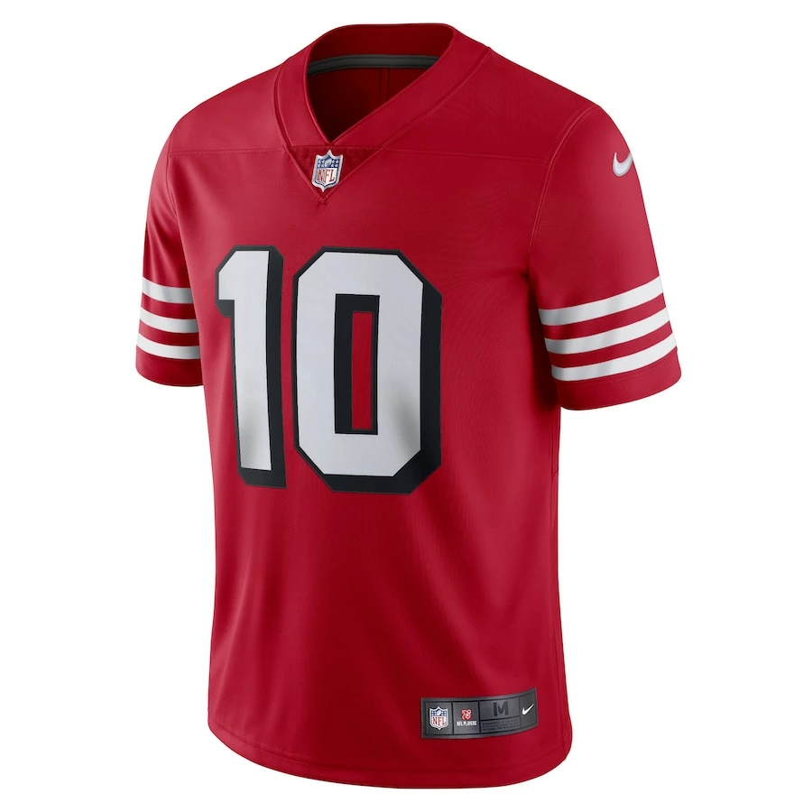 Men's San Francisco 49ers Jimmy Garoppolo Nike Red Alternate Vapor Limited Jersey 3 Men's San Francisco 49ers Jimmy Garoppolo Nike Red Alternate Vapor Limited Jersey - Image 3