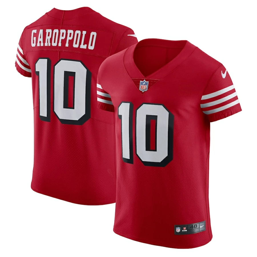 Men's San Francisco 49ers Jimmy Garoppolo Nike Scarlet Alternate Vapor Elite Jersey 2 Men's San Francisco 49ers Jimmy Garoppolo Nike Scarlet Alternate Vapor Elite Jersey - Image 2