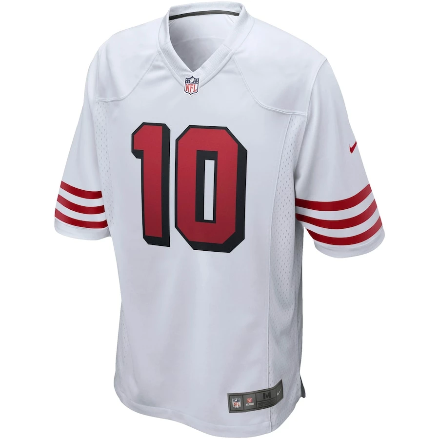 Men's San Francisco 49ers Jimmy Garoppolo Nike White Alternate Game Jersey 3 Men's San Francisco 49ers Jimmy Garoppolo Nike White Alternate Game Jersey - Image 3