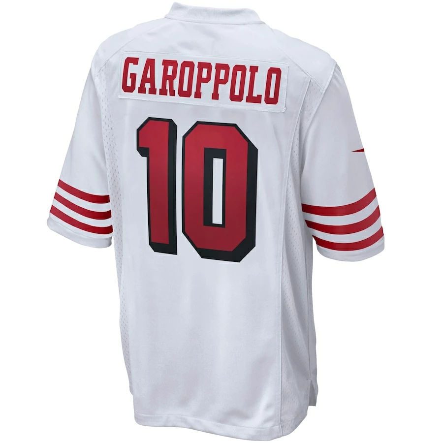 Men's San Francisco 49ers Jimmy Garoppolo Nike White Alternate Game Jersey 4 Men's San Francisco 49ers Jimmy Garoppolo Nike White Alternate Game Jersey - Image 4