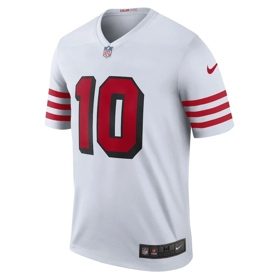 Men's San Francisco 49ers Jimmy Garoppolo Nike White Color Rush Legend Player Jersey – Bild 3