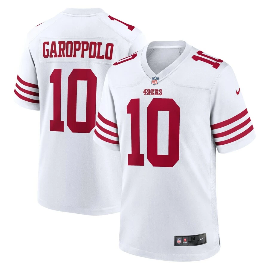 Men's San Francisco 49ers Jimmy Garoppolo Nike White Player Game Jersey 1 Men's San Francisco 49ers Jimmy Garoppolo Nike White Player Game Jersey