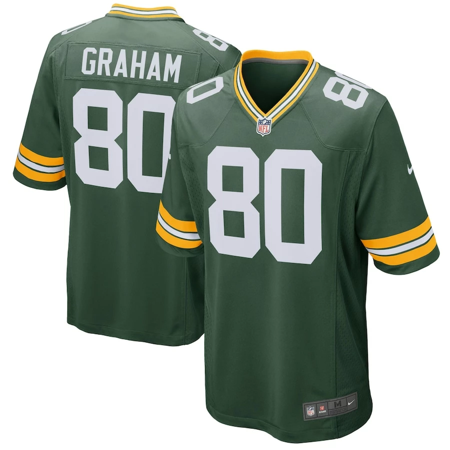 Men's Green Bay Packers Jimmy Graham Nike Green Game Jersey 1 Men's Green Bay Packers Jimmy Graham Nike Green Game Jersey