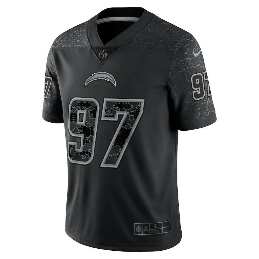 Men's Los Angeles Chargers Joey Bosa Nike Black RFLCTV Limited Jersey 4 Men's Los Angeles Chargers Joey Bosa Nike Black RFLCTV Limited Jersey - Image 4