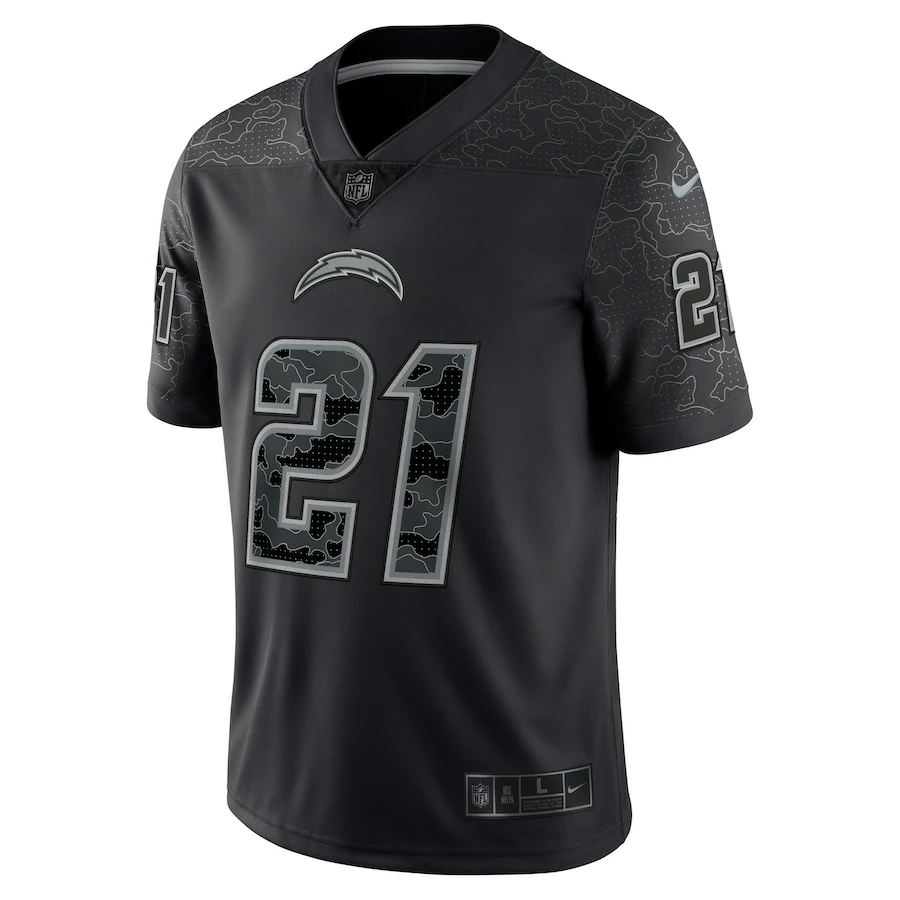 Men's Los Angeles Chargers LaDainian Tomlinson Nike Black Retired Player RFLCTV Limited Jersey 4 Men's Los Angeles Chargers LaDainian Tomlinson Nike Black Retired Player RFLCTV Limited Jersey - Image 4