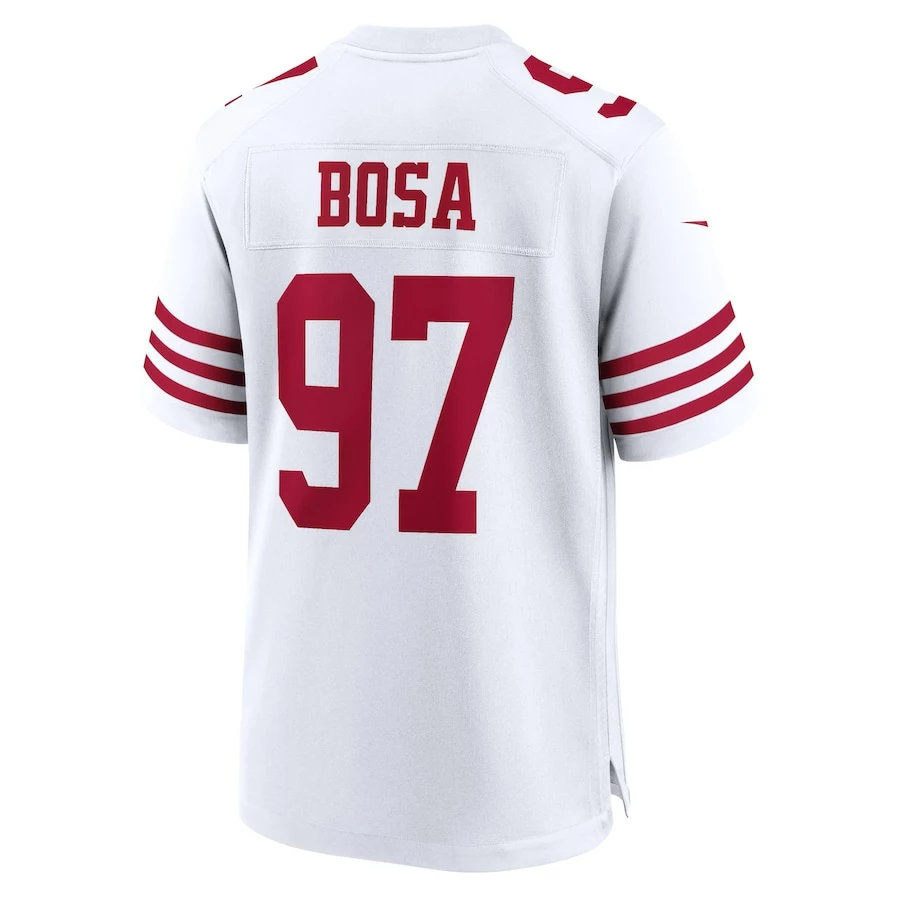 Men's San Francisco 49ers Nick Bosa Nike White Player Game Jersey 4 Men's San Francisco 49ers Nick Bosa Nike White Player Game Jersey - Image 4