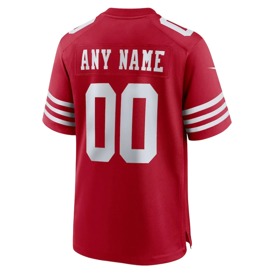 Men's San Francisco 49ers Nike Scarlet Custom Jersey 4 Men's San Francisco 49ers Nike Scarlet Custom Jersey - Image 4