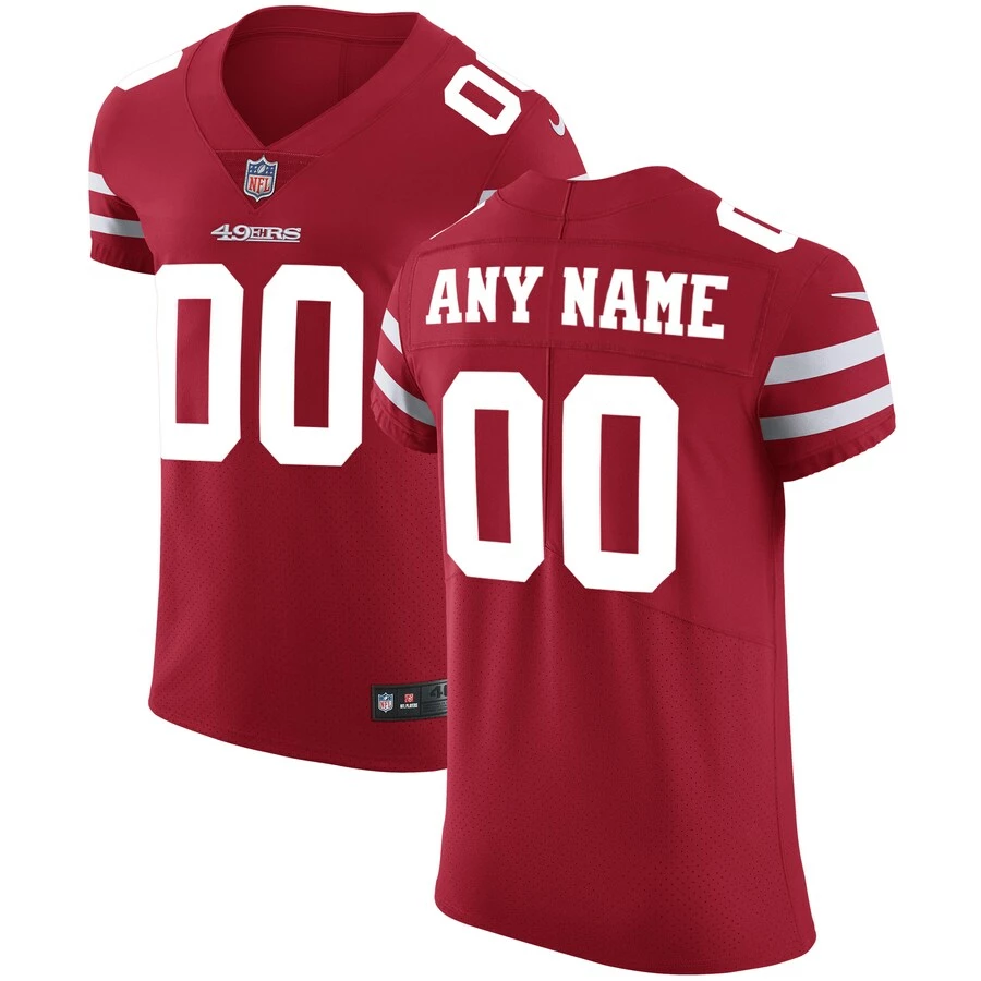 Men's San Francisco 49ers Nike Scarlet Vapor Untouchable Custom Elite Jersey 1 Men's San Francisco 49ers Nike Scarlet Vapor Untouchable Custom Elite Jersey