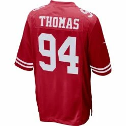 Men's San Francisco 49ers Solomon Thomas Nike Scarlet Player Game Jersey -Nike Sales mens nike solomon thomas scarlet san francisco 49ers player game jersey pi3238000 altimages ff 3238547alt3 full