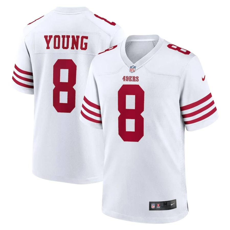 Men's San Francisco 49ers Steve Young Nike White Retired Player Game Jersey 2 Men's San Francisco 49ers Steve Young Nike White Retired Player Game Jersey - Image 2