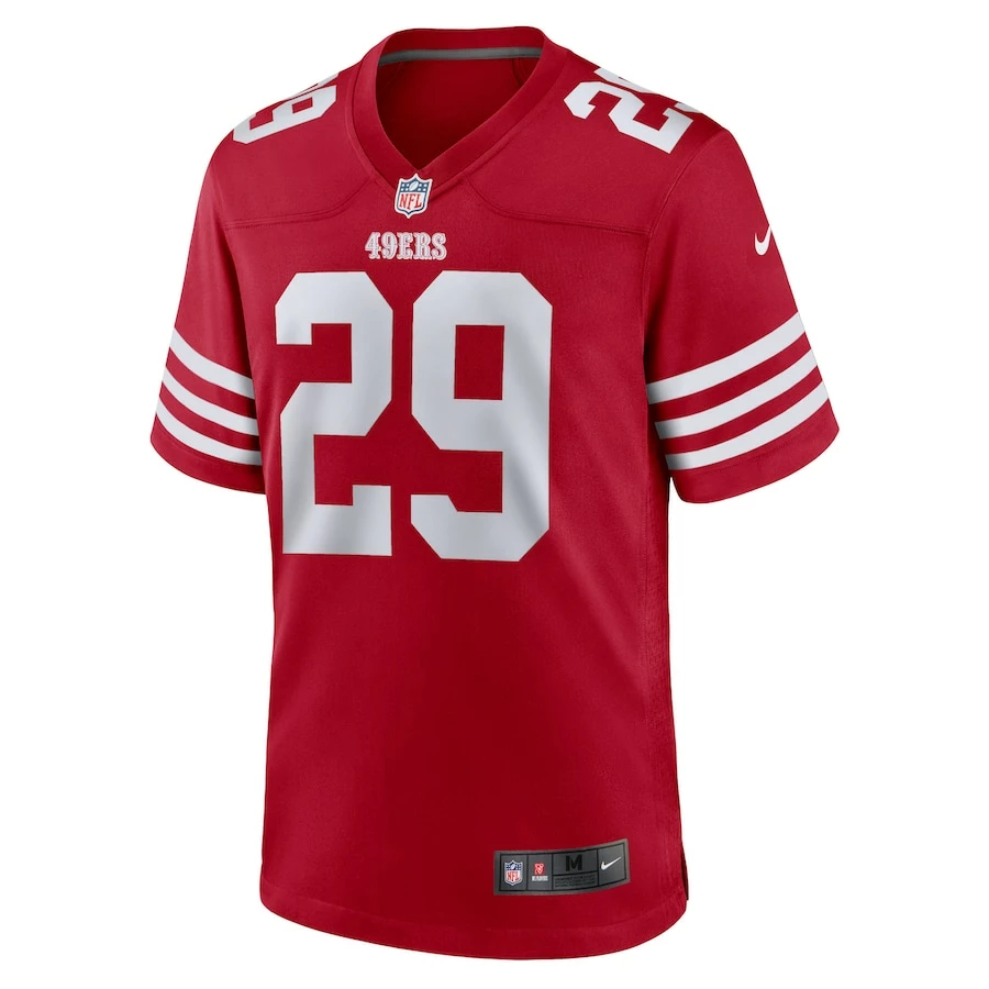 Men's San Francisco 49ers Talanoa Hufanga Nike Scarlet Game Player Jersey 3 Men's San Francisco 49ers Talanoa Hufanga Nike Scarlet Game Player Jersey - Image 3