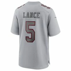 Men's San Francisco 49ers Trey Lance Nike Gray Atmosphere Fashion Game Jersey -Nike Sales mens nike trey lance gray san francisco 49ers atmosphere fashion game jersey pi4570000 altimages ff 4570072 bae674006e22d726cef1alt3 full