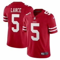 Nike Men's San Francisco 49ers Trey Lance Scarlet Vapor Limited Player Jersey