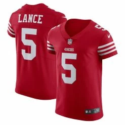 Men's San Francisco 49ers Trey Lance Nike Scarlet Vapor Elite Jersey