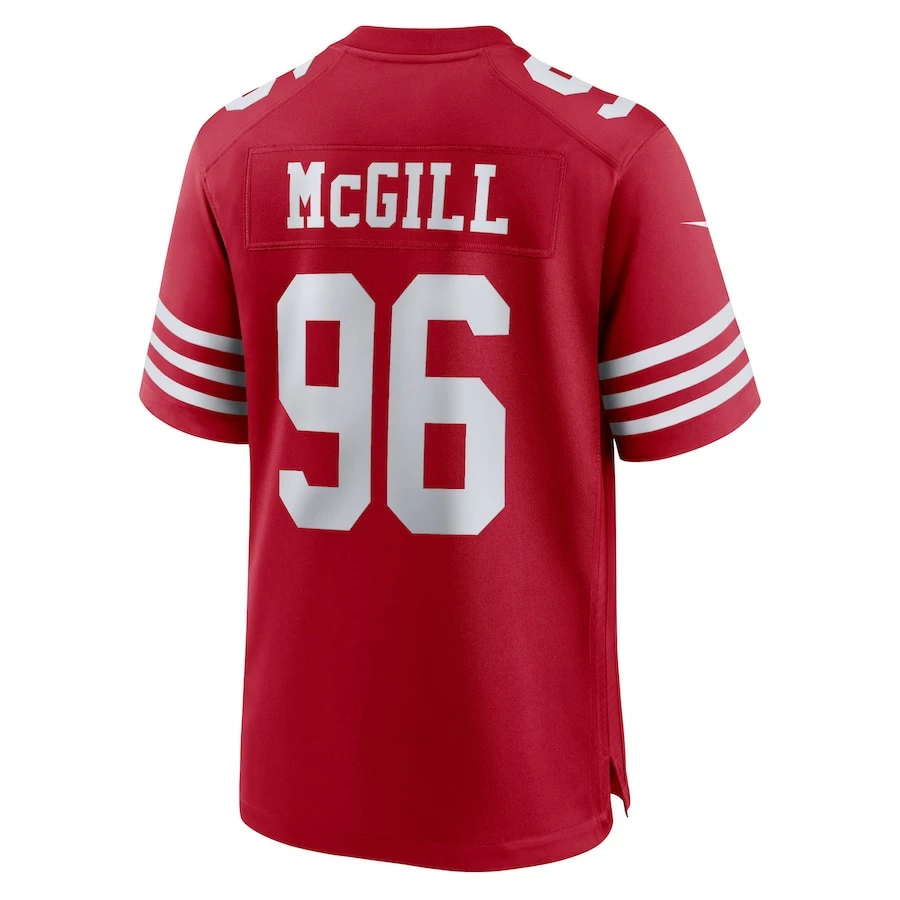 Men's San Francisco 49ers T.Y. McGill Nike Scarlet Home Game Player Jersey 4 Men's San Francisco 49ers T.Y. McGill Nike Scarlet Home Game Player Jersey - Image 4