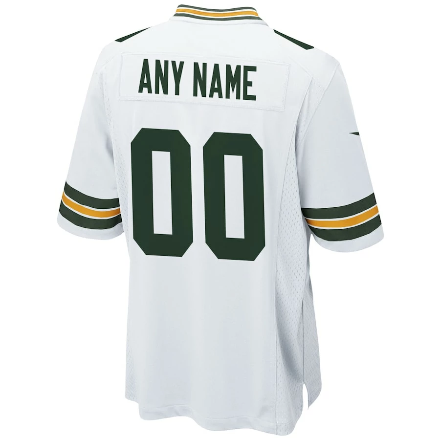 Men's Green Bay Packers Nike White Custom Game Jersey 4 Men's Green Bay Packers Nike White Custom Game Jersey - Image 4