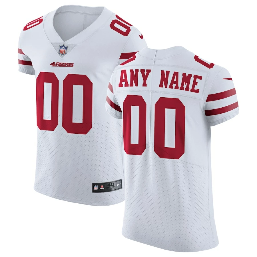 Men's San Francisco 49ers Nike White Vapor Untouchable Elite Custom Jersey 1 Men's San Francisco 49ers Nike White Vapor Untouchable Elite Custom Jersey