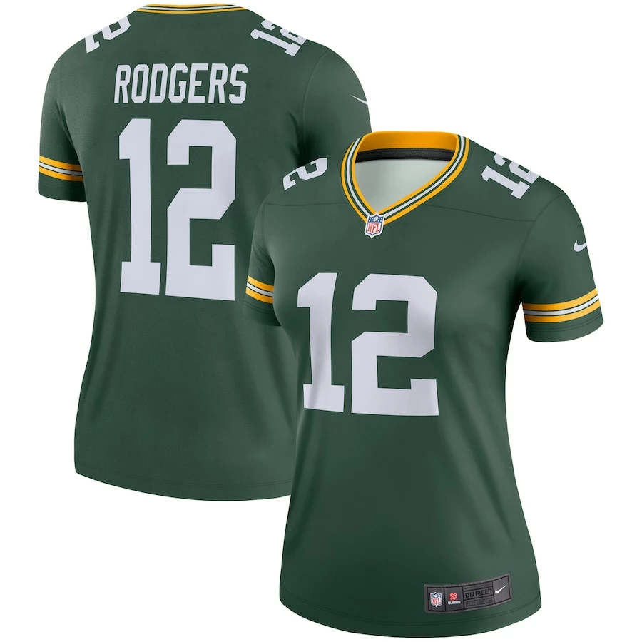 Women's Green Bay Packers Aaron Rodgers Nike Green Legend Jersey 2 Women's Green Bay Packers Aaron Rodgers Nike Green Legend Jersey - Image 2
